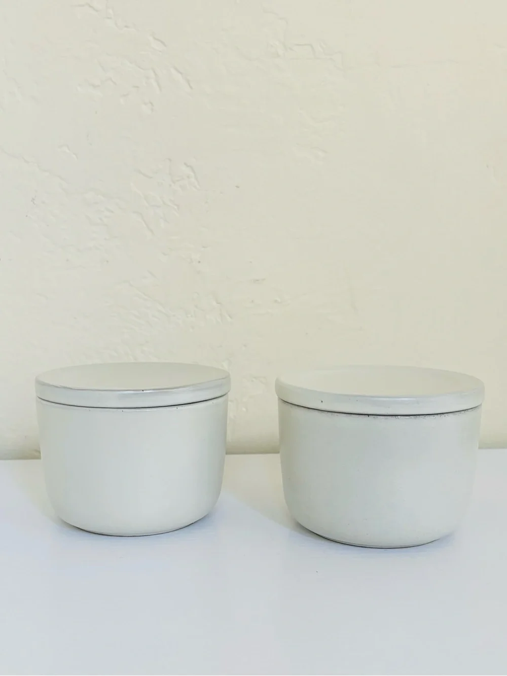 Hearth & Hand with Magnolia Salt and Pepper Lidded Cellars Stoneware Set of Two